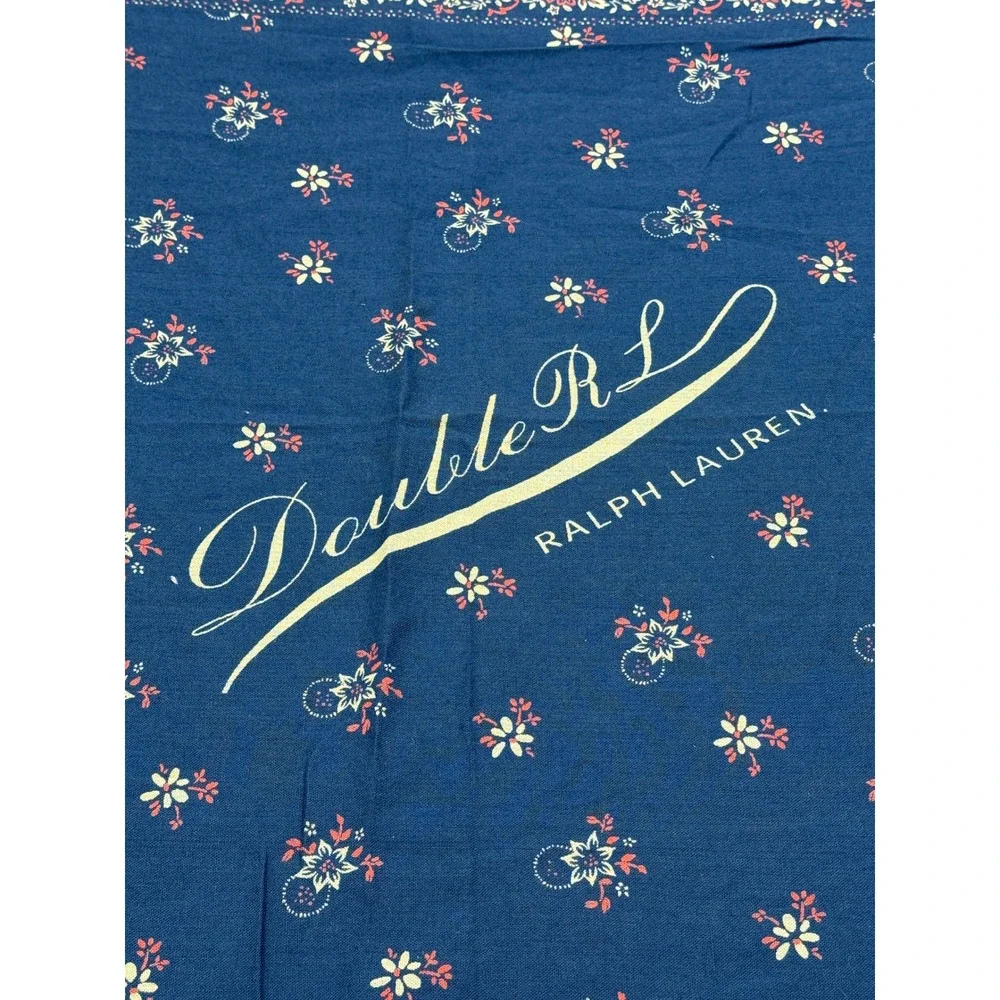 Ralph Lauren Double RL Blue Bandana Floral Cotton
